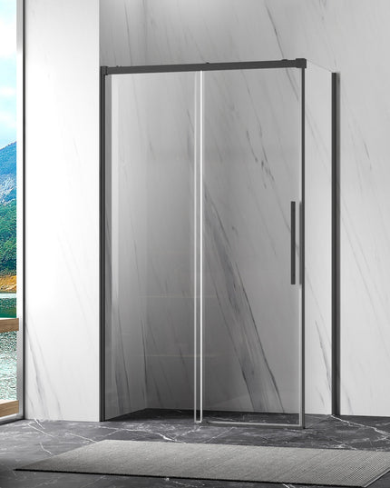 Cabină de duș colț culisant cu sticlă NANO 8mm soft-close 120x80 cm
