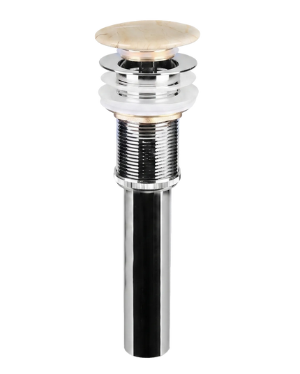 Ventil lavoar tip pop-up cu capac ceramic marmorat crem