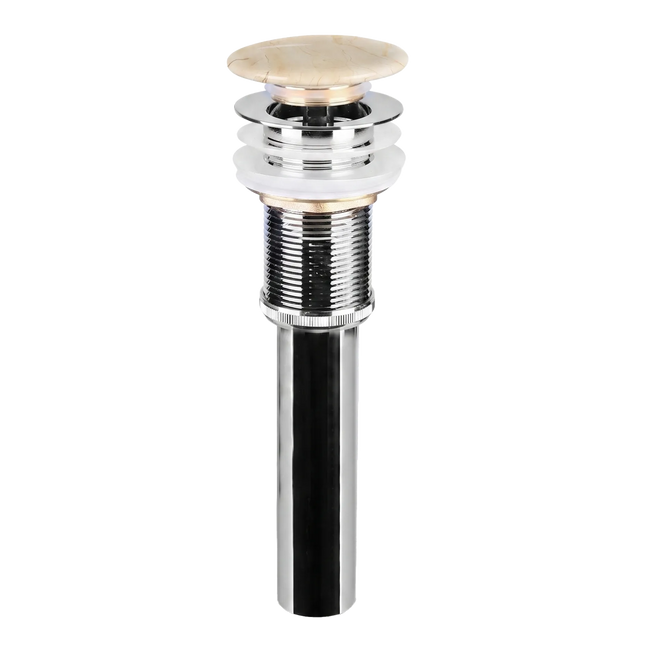 Ventil lavoar tip pop-up cu capac ceramic marmorat crem