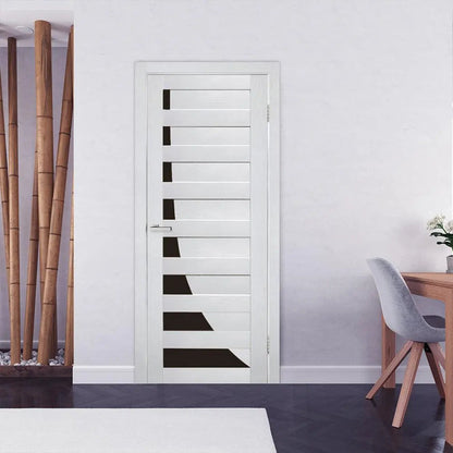 Ușă interior Paris Pearl Ash – cu sticlă negră complet echipată, cu toc reglabil
