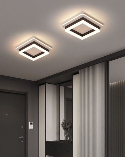 Plafoniera Led patrata cu trei tipuri de lumina, 41W 2870Lm Neagra M 1023 SQ BK