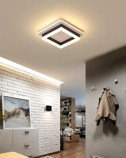Plafoniera Led patrata cu trei tipuri de lumina, 41W 2870Lm Neagra M 1023 SQ BK