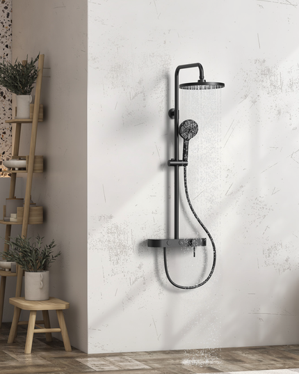 Coloană de duș 2 funcții – Pufier – Negru mat