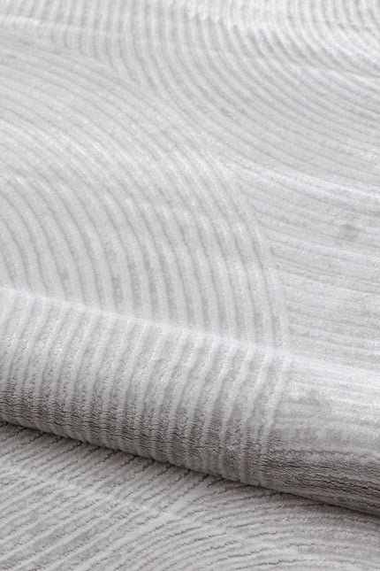 Covor  Lusso Grey – Design Circular 3D, Eleganță Urbană, Textură Moale