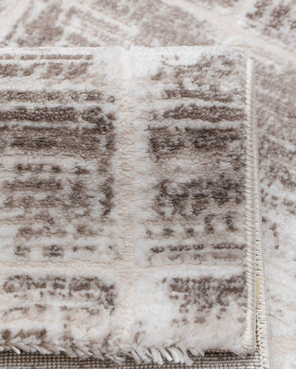 Covor Lusso Cream Brown – Design Geometric Pătrățos