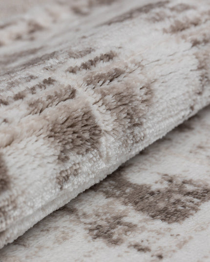 Covor Lusso Cream Brown – Design Geometric Pătrățos