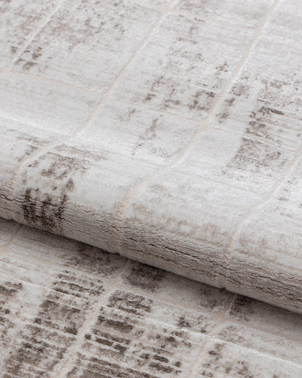 Covor Lusso Cream Brown – Design Geometric Pătrățos