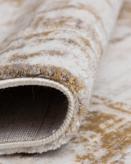 Covor Lusso Cream Gold – Design Modern cu Accente Aurii Elegante