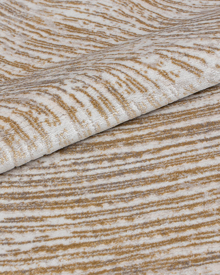 Covor Lusso Cream Gold – Model Premium cu Textură Valuri Aurii