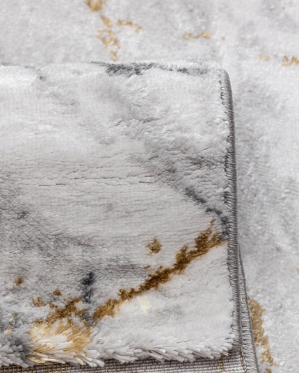 Covor San Marco Grey Antracit – Design Marmură Luxos cu Accente Aurii