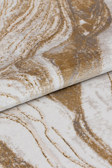 Covor San Marco Cream Gold – Marmură Elegantă cu Reflexii Aurii