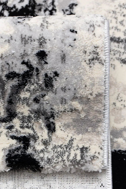 Covor living Rose 51272 Negru/ Gri