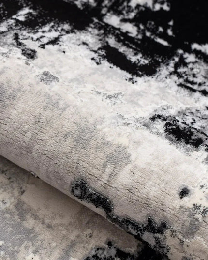 Covor living Rose 51272 Negru/ Gri