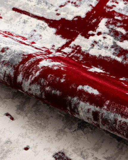 Covor living Rose 51272 Roșu/ Gri