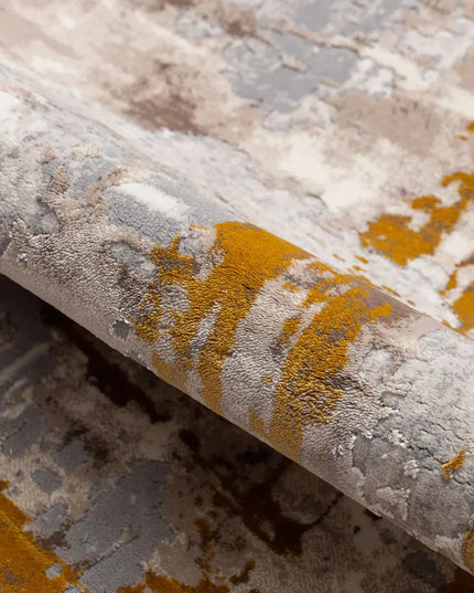 Covor living Rose 50122 E/Z Muștar (Gold)/Beige