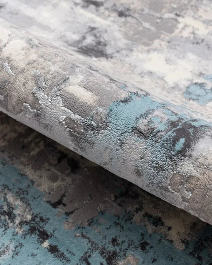 Covor living Rose 50122 E Turcoaz/Gri