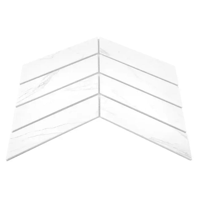 Mozaic Royal Chevron Carrara mat 31,8×22,4