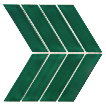 Mozaic Royal Chevron Vert 31,8×22,4