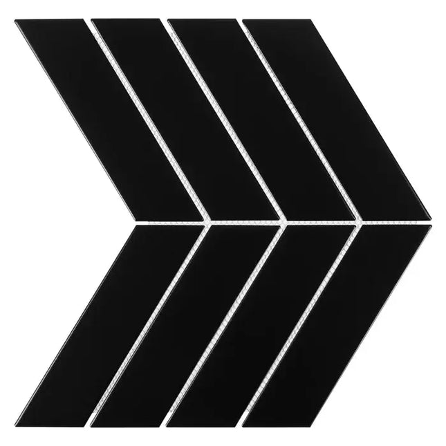 Mozaic Royal Chevron Black Matt 31,8×22,4