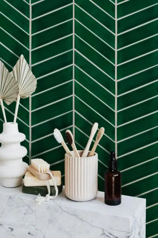 Mozaic Royal Chevron Vert 31,8×22,4