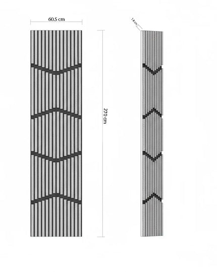 Panou riflaj decorativ Vertical Wave S0DV-01 – nuc inchis