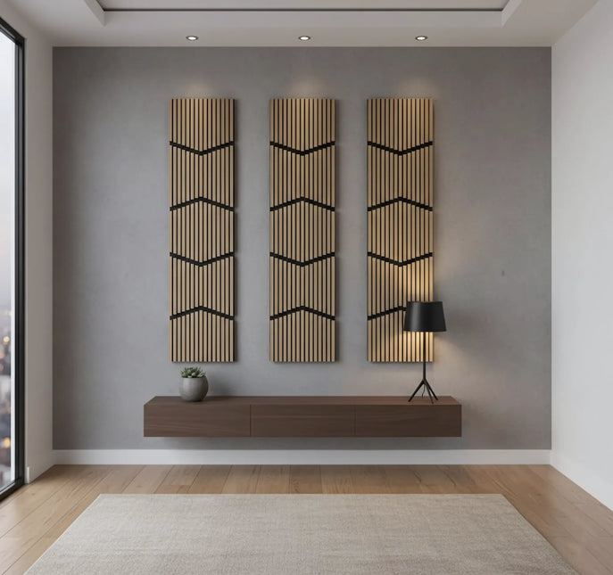 Panou riflaj decorativ Vertical Wave S0DV-01 – nuc inchis