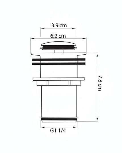 Ventil lavoar click-clack Ferro S283B – metal cromat