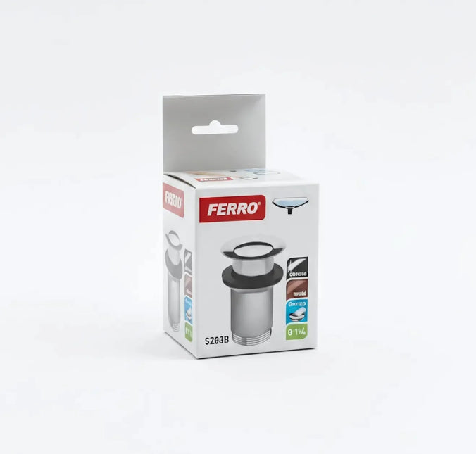 Ventil lavoar click-clack Ferro S283B – metal cromat