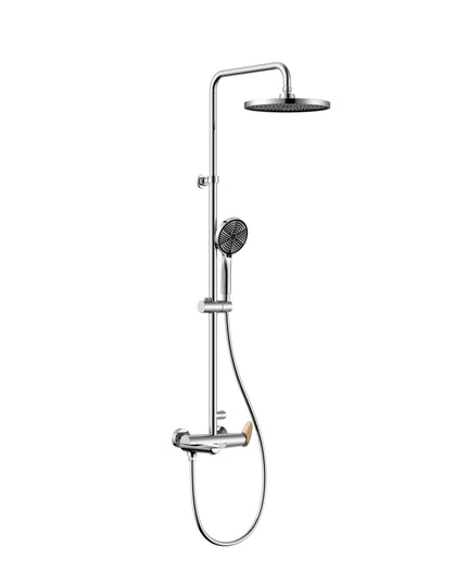 Set duș RoseGold Trio Exposed – 3 căi, montaj aparent