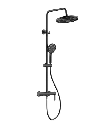 Set duș clasic – finisaj negru mat, design modern din oțel inoxidabil