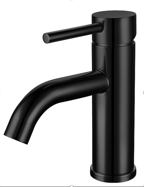 Baterie lavoar modernă – inox premium, cartuș ceramic, finisaj negru mat