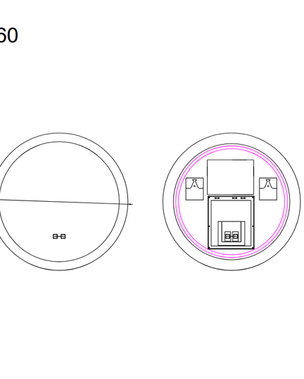 Oglindă baie LED ⌀60 cm/ ⌀80 cm rotundă cu ramă acrilică, 3 nuanțe de lumină, dezaburire și touch control J-2042