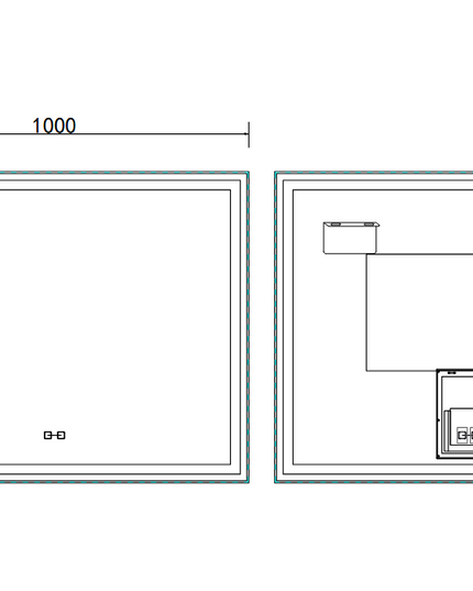 Oglindă baie LED 100x80 cm dreptunghiulară, dezaburire și touch control J-142