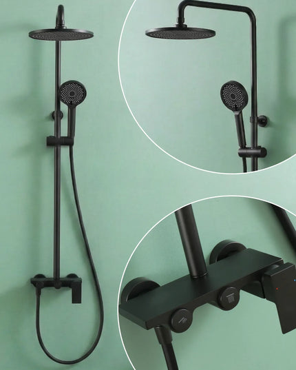 Coloană de duș 2 funcții – Triton – Negru mat
