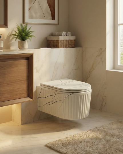Vas WC Suspendat Rimless – Marble Alb Mat