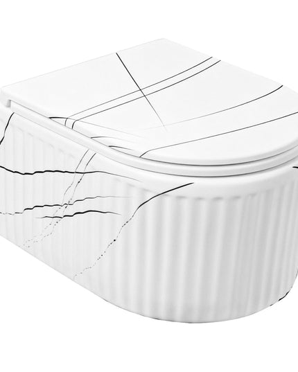 Vas WC Suspendat Rimless – Marble Alb Mat