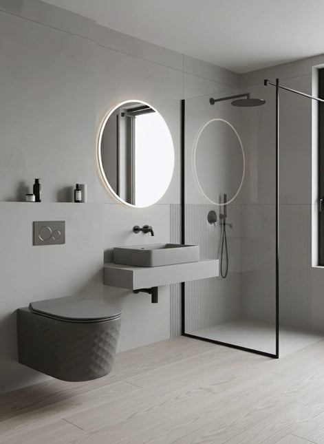 Vas WC Premium, Rimless - Grey Matt 3D