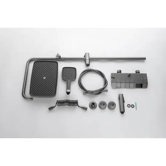 Coloana Dus Gri Mat cu Afișaj LCD pentru Temperatura Apei Smack 04 gri 1803 B