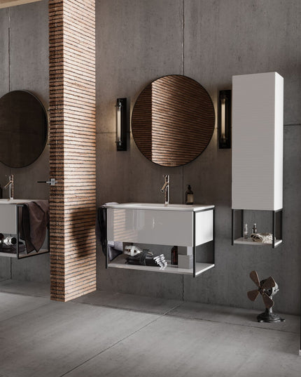 Mobilier de baie suspendat Lov, White