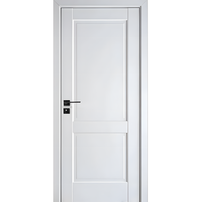 Ușă de interior albă JYA-001 cu toc reglabil – stil clasic modern, complet echipată, livrare rapidă