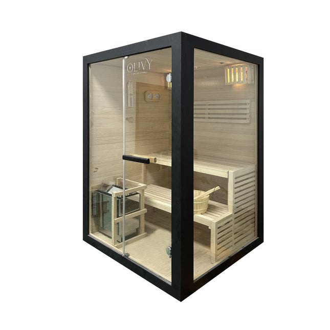 Saună finlandeză din lemn Hemlock pentru 2-3 persoane – Premium Home Spa