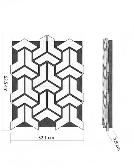 Panou riflaj decorativ Black Walnut  XYPT-01 – nuc închis