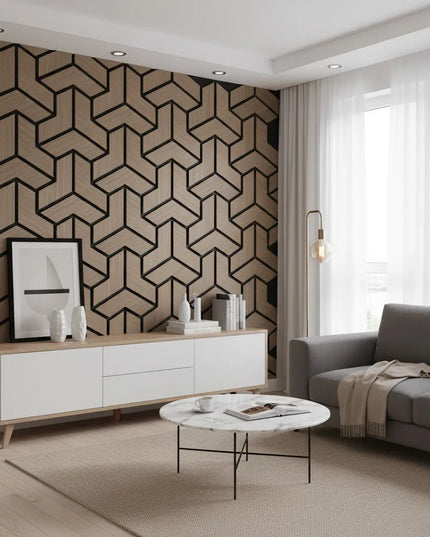 Panou riflaj decorativ Black Walnut  XYPT-01 – nuc închis