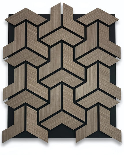 Panou riflaj decorativ Black Walnut  XYPT-01 – nuc închis