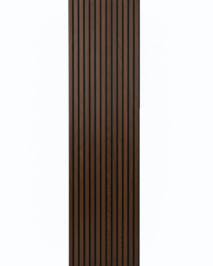 Panou riflaj decorativ Deep Walnut 001 – nuc închis intens cu fundal negru
