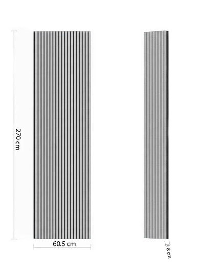 Panou riflaj decorativ Oak Line 001 – stejar deschis cu fundal negru