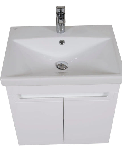 Mobilier de baie suspendat Omega, Alb