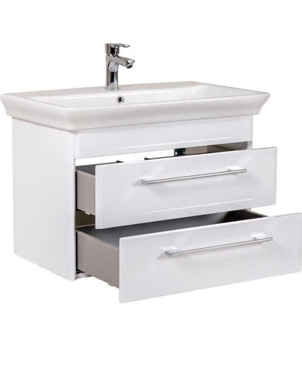 Mobilier de baie suspendat Paola, Alb