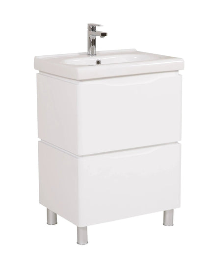 Mobilier de baie pe pardoseală Venice, Alb (City)