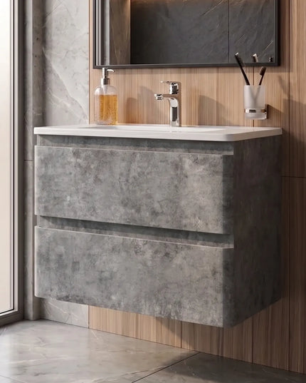 Mobilier de baie suspendat Accent Gray Marble